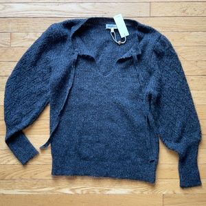 Brand New Heartloom Puff-Sleeve Knit Sweater